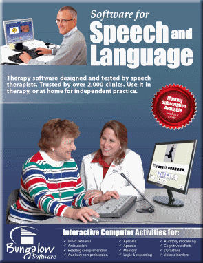 View 2011 speech therapy software catalog (Adobe Acrobat PDF format)
